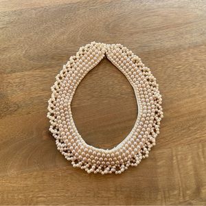 Vintage pearl bib necklace made in Japan